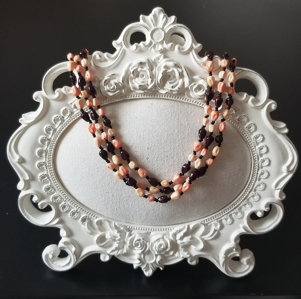Multi-strand Bead Necklace in Browns